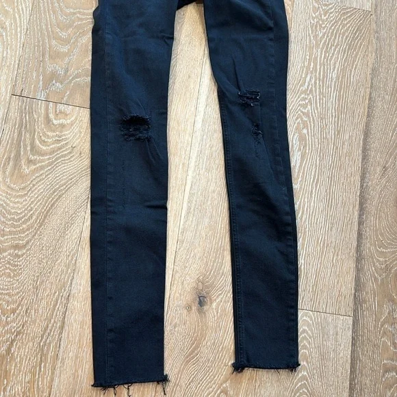 Rag & bone Distressed Black Legging Skinny Jeans - Picture 6 of 12